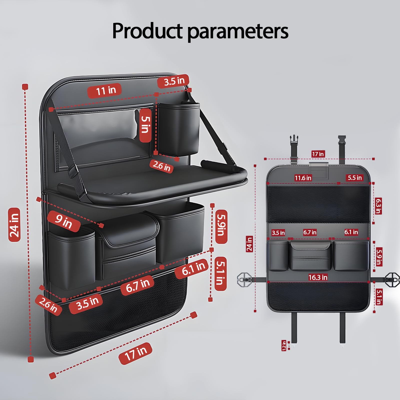 FASTAGEI quick-install buckles and straps secure the organizer on bumpy rides.