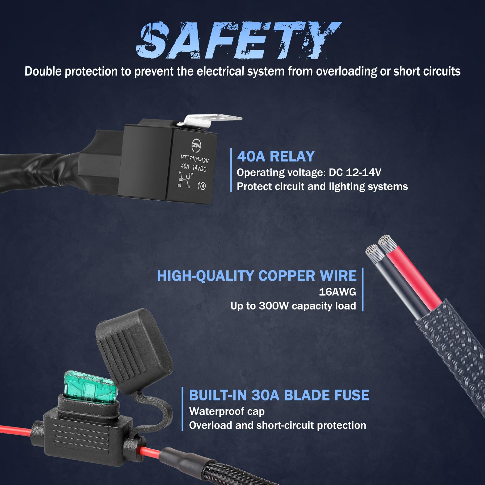 Fastchoy Auto on-off rocker switch with red indicator in dark cabins.