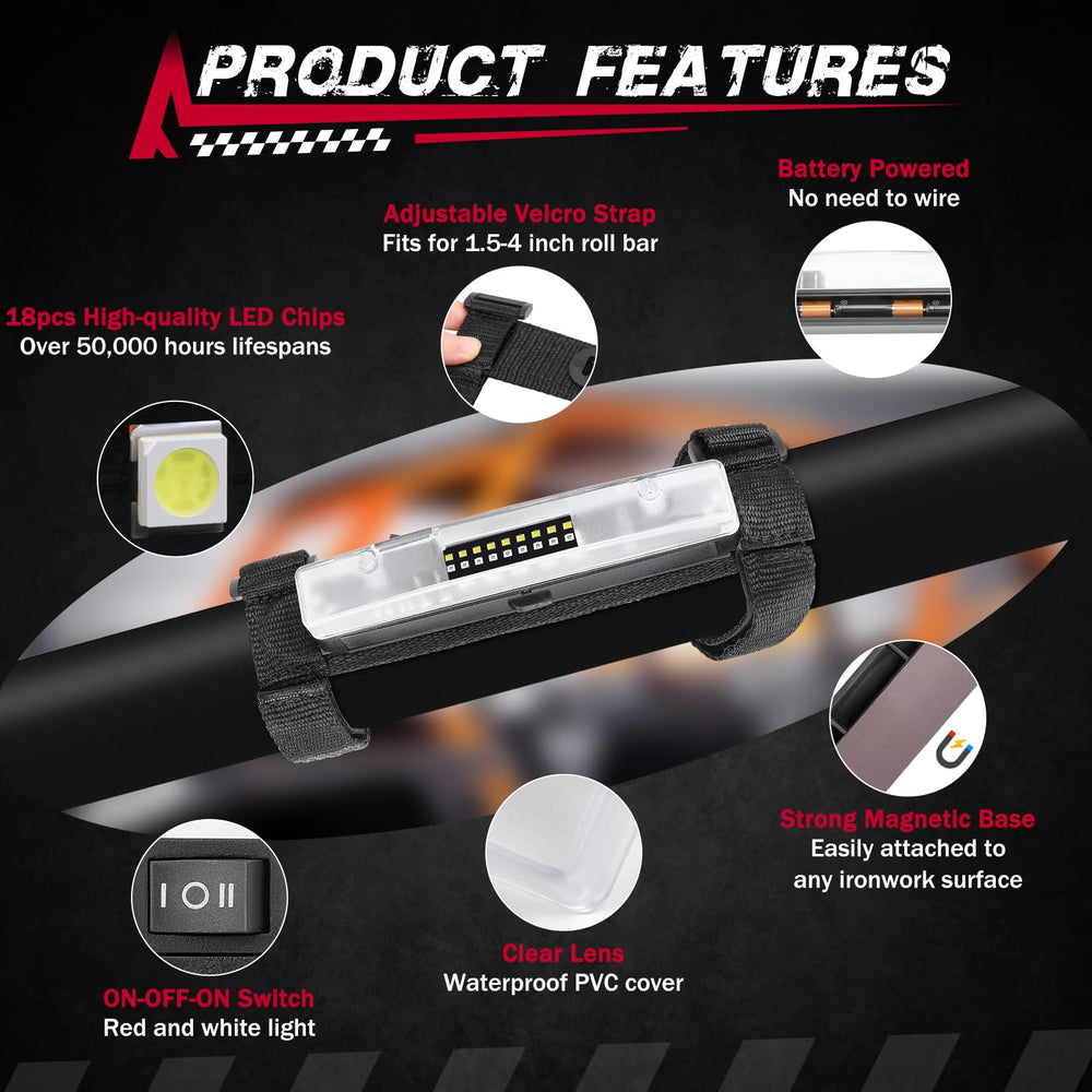 FASTCHOY AUTO UTV dome light red mode preserves night vision
