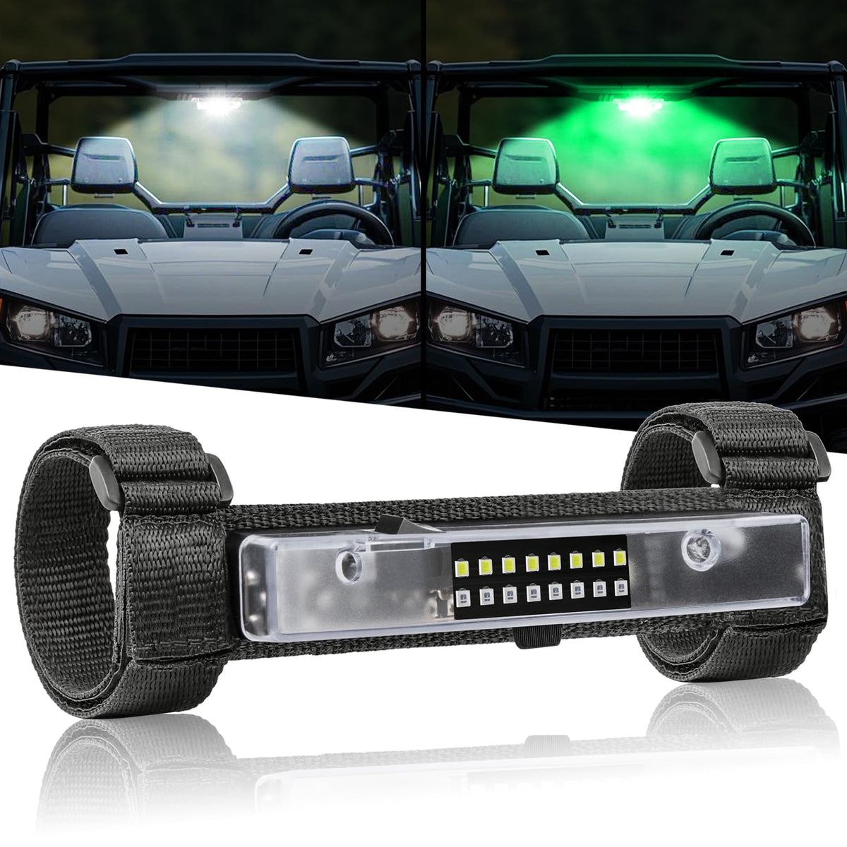 Fastchoy Auto UTV interior dome light in white mode for clear cabin visibility.
