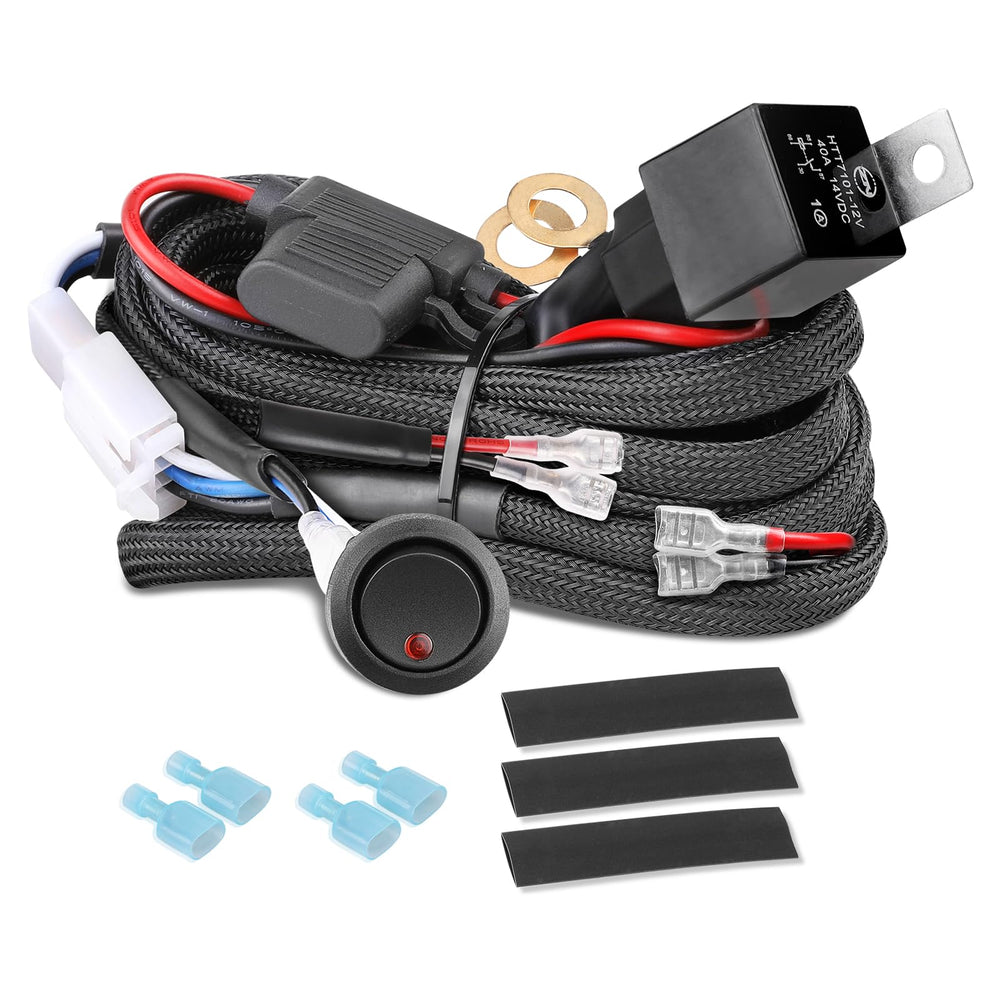Fastchoy Auto wiring harness 2-lead enables easy dual-light installation for trucks.