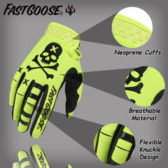 FASTGOOSE dirt bike gloves anti-slip palm for firm handlebars grip.