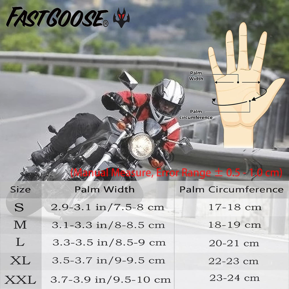 FASTGOOSE Dirt Bike Gloves hook-and-loop closure for adjustable fit.