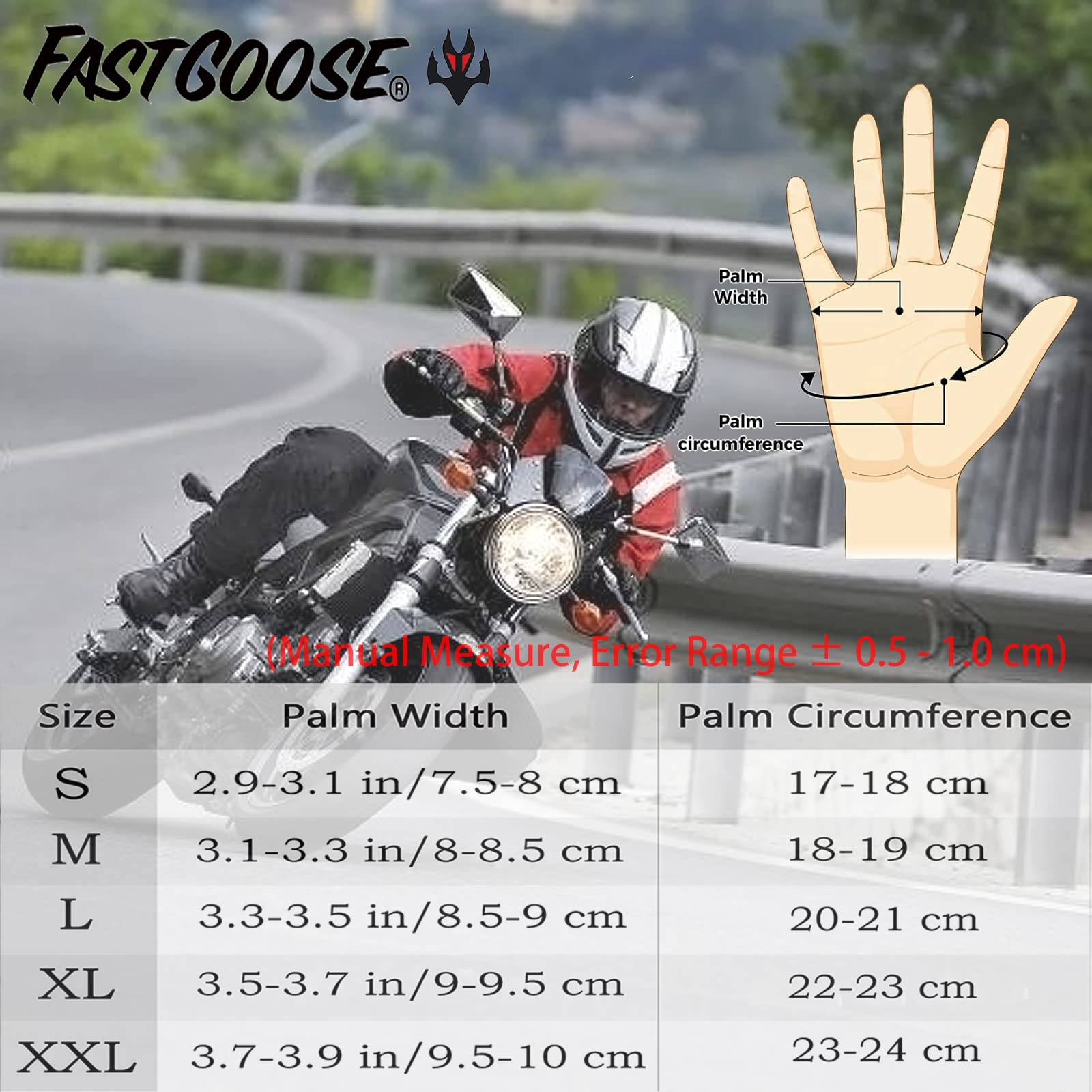 FASTGOOSE dirt bike gloves suited for motocross, ATV, and hiking