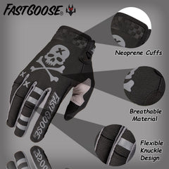 FASTGOOSE dirt bike gloves palm anti-slip grip with durable nylon microfiber.