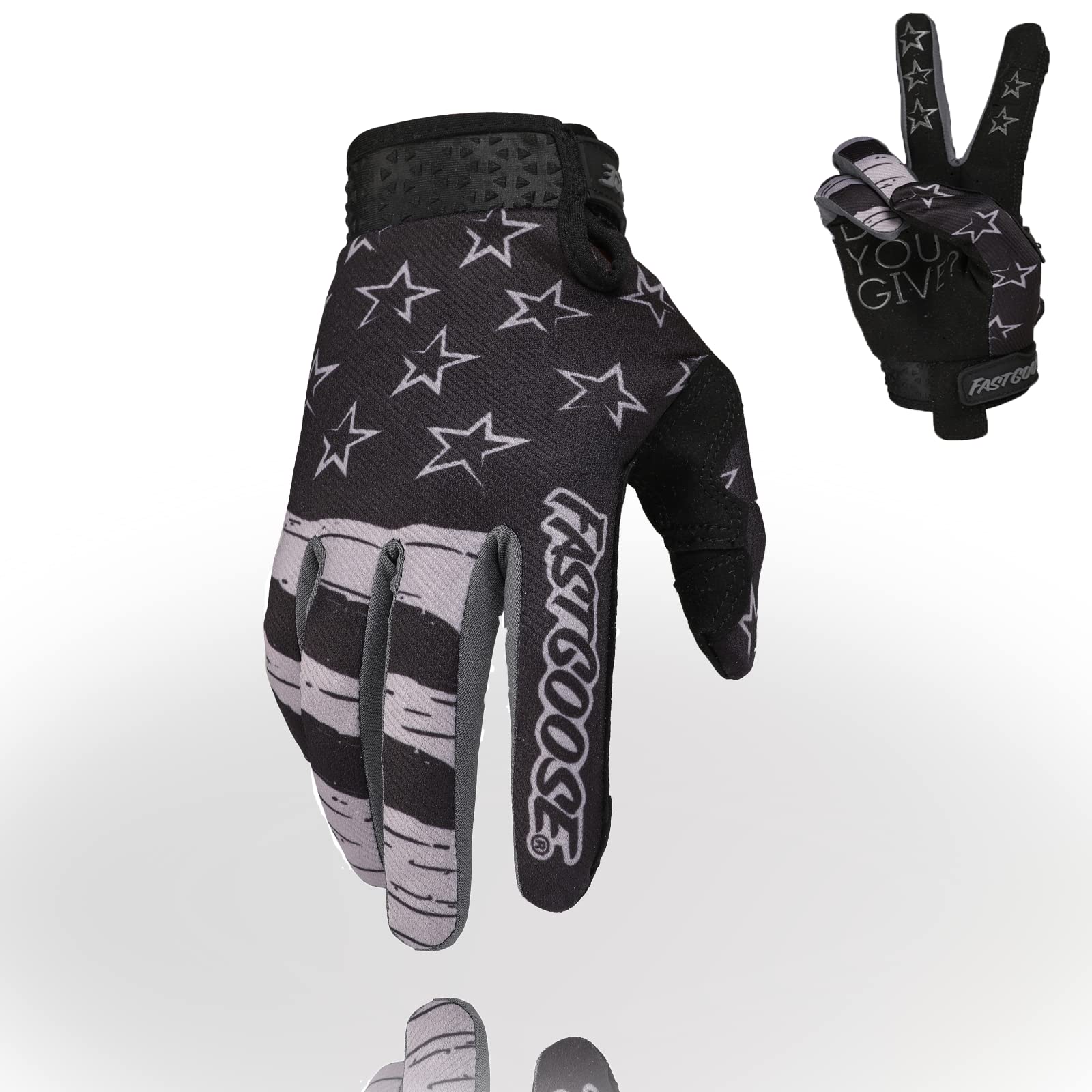 FASTGOOSE motorcycle gloves back panel for breathable, quick-dry comfort on rides.