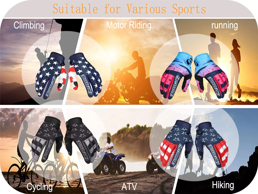 FASTGOOSE gloves suited for off-road riding and multi-sport use.