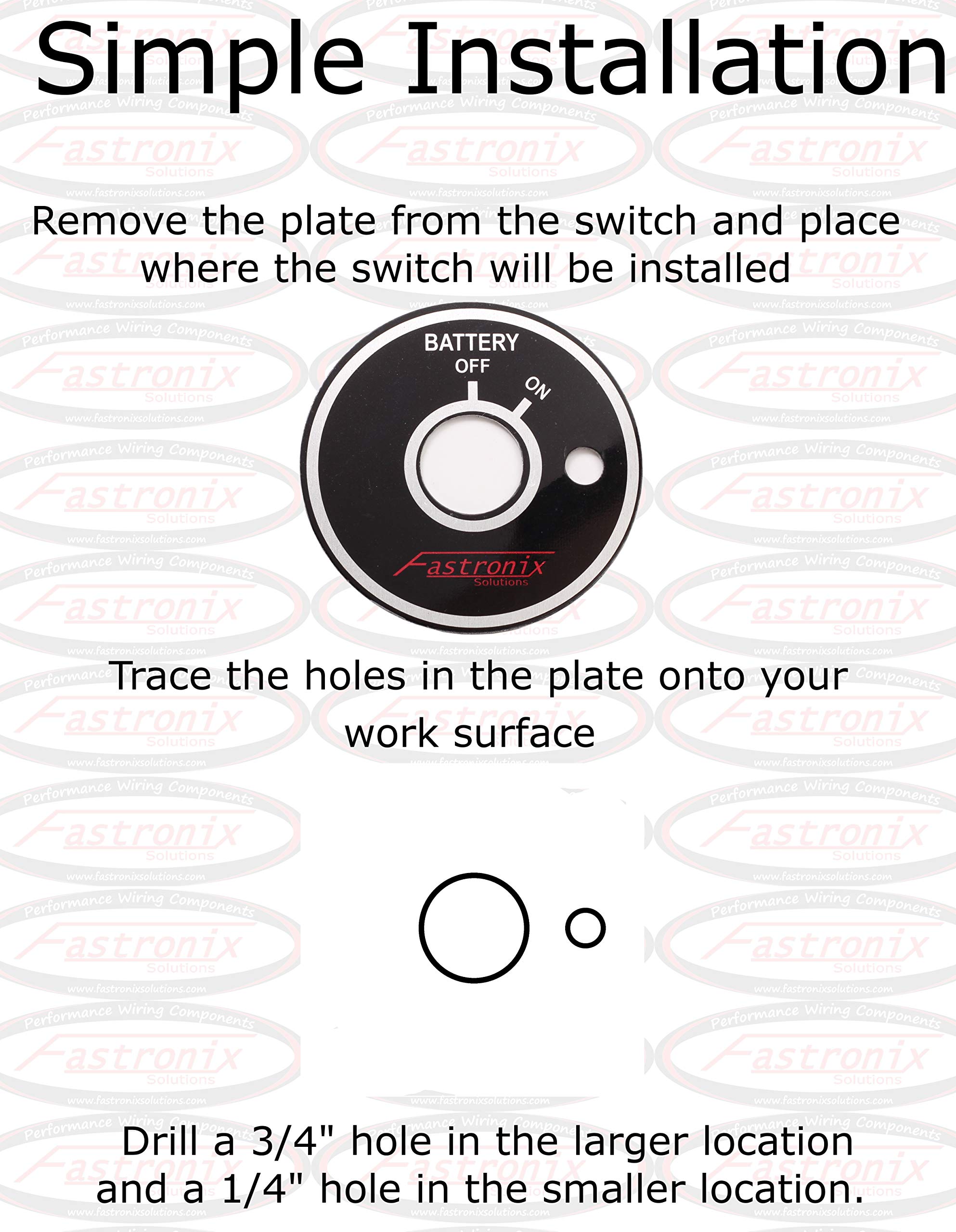 Fastronix Solutions auxiliary studs highlight optional 20A indicator light capability.
