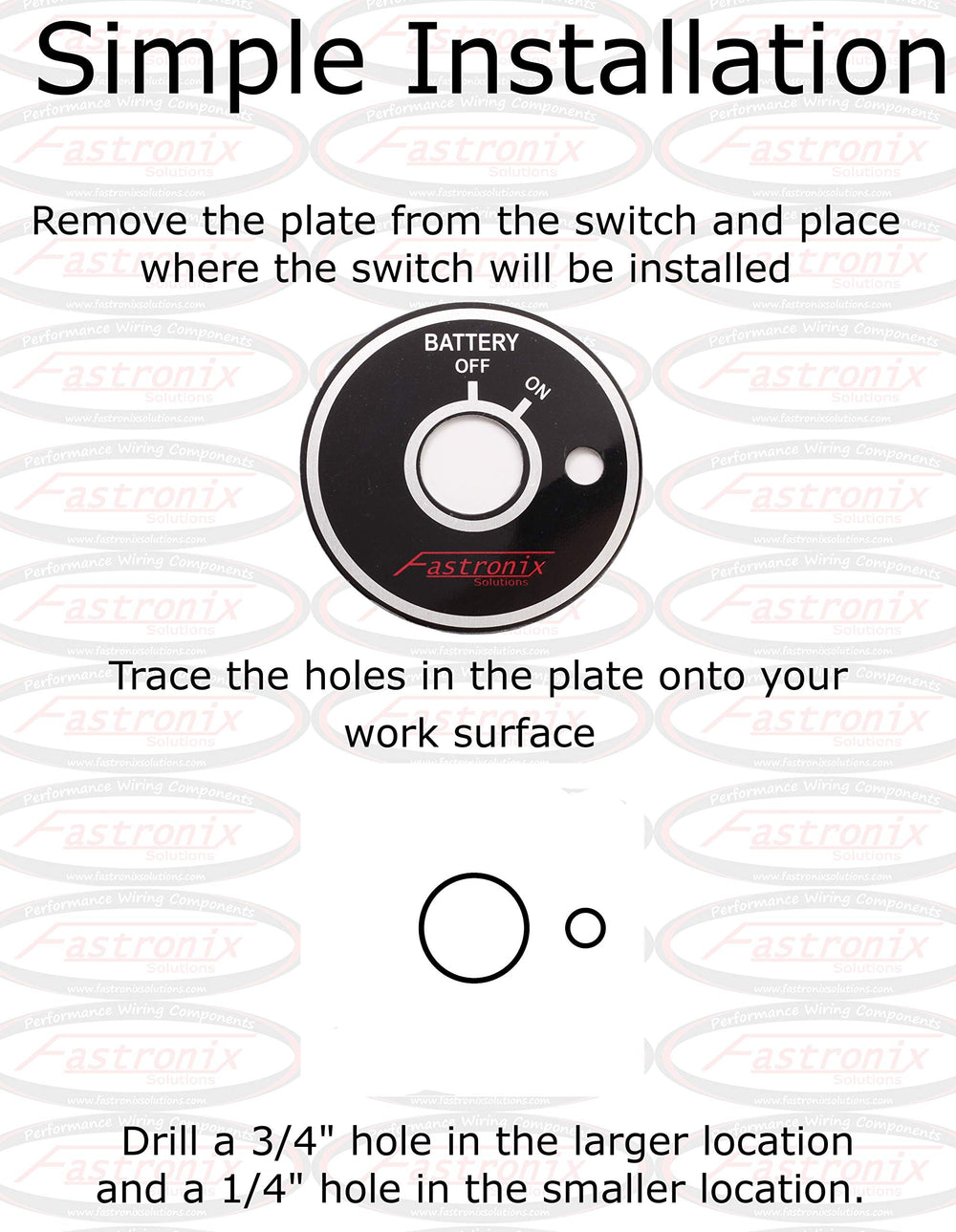 Fastronix Solutions auxiliary studs highlight optional 20A indicator light capability.