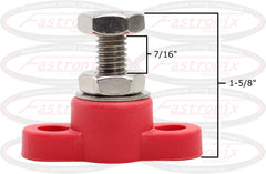 Fastronix 3/8 in block shows mounting holes for easy panel fitting.