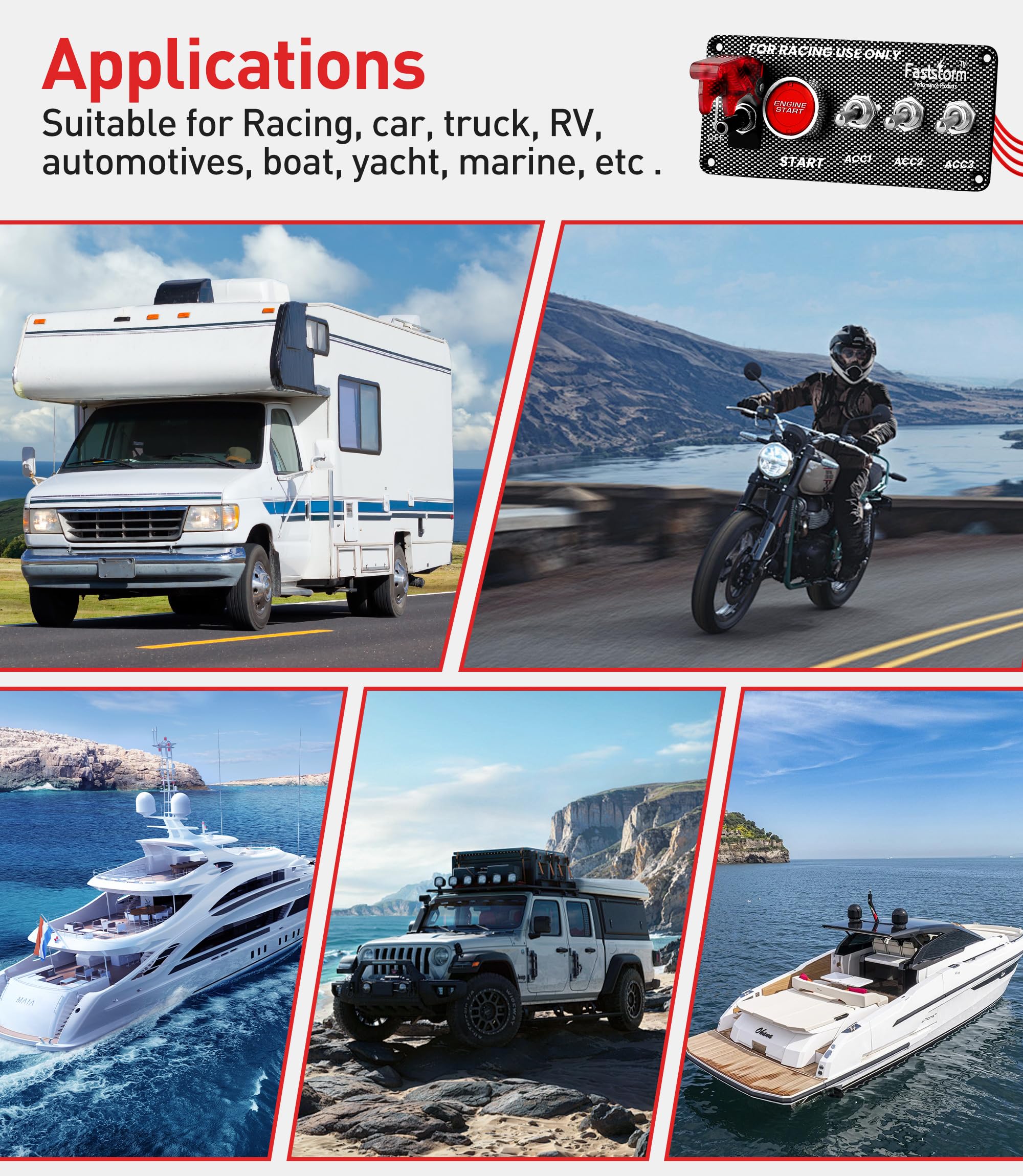FASTSTORM plug-and-play upgrade for 12V cars, boats, and ATVs