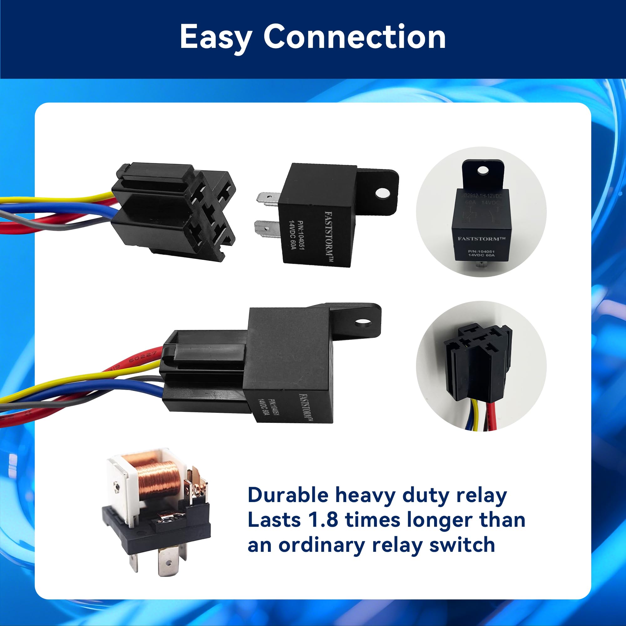 FASTSTORM single‑fan wiring diagram guiding straightforward installation.