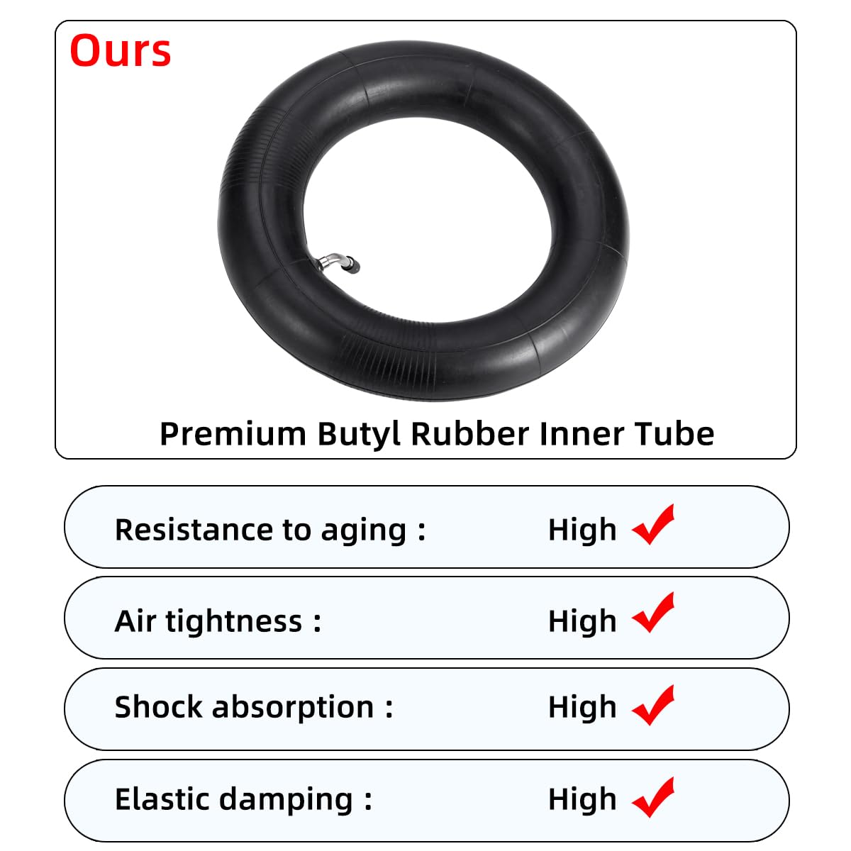 Fastvert premium butyl rubber tube for strong air retention and durability.