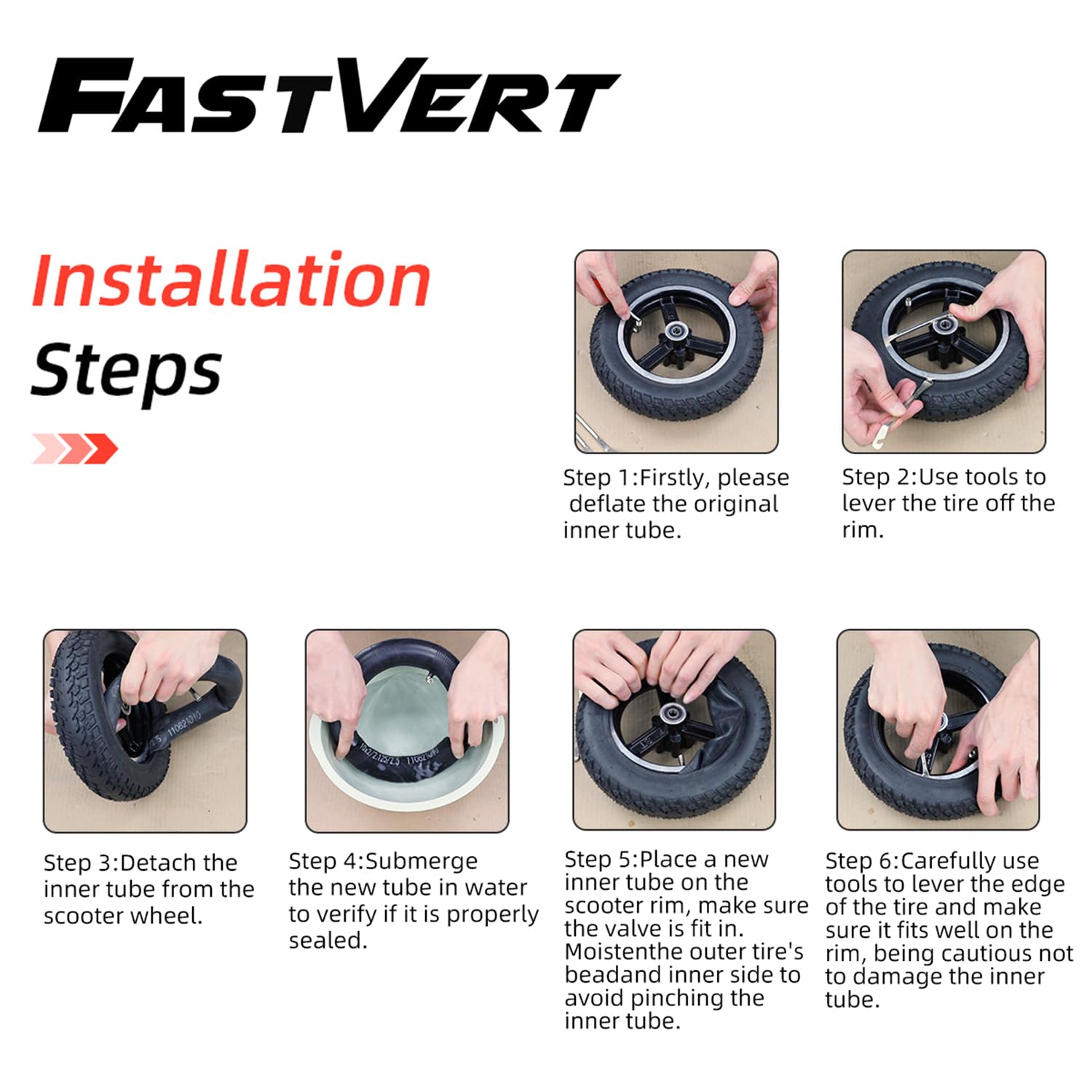 Fastvert thick 1.8 mm inner tube provides extra puncture resistance.