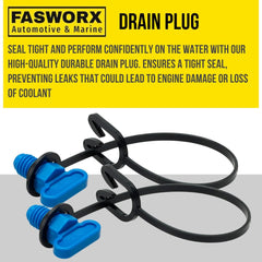 FASWORX Volvo Penta compatible drain plug for 4.3L 5.0L 5.7L engines.