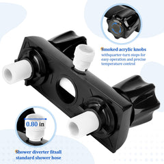 Fatcanma four-inch center-to-center valve fits standard RV shower setups.