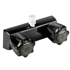 Fatcanma RV shower faucet inside replacement with dual smoked acrylic knobs for showering.