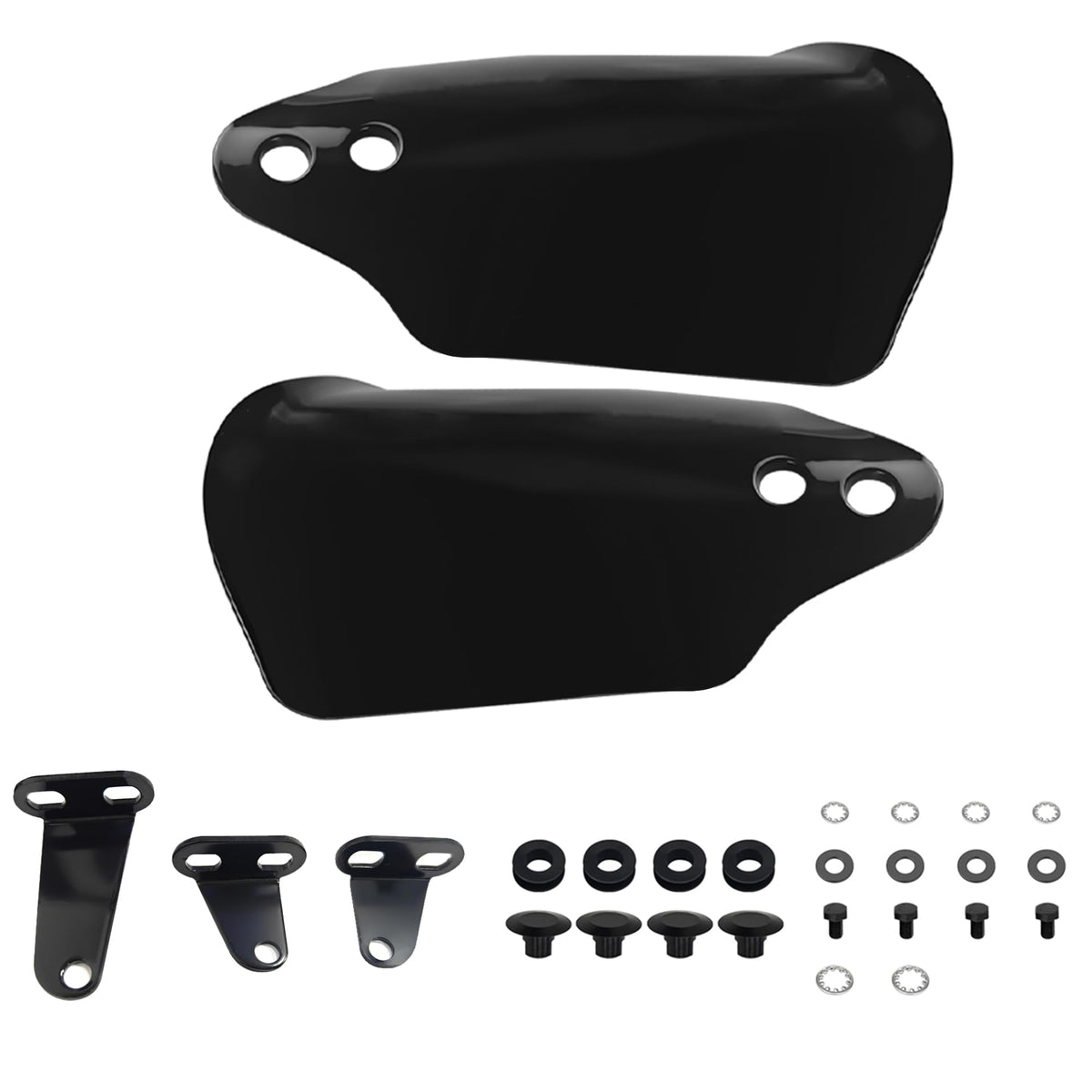 FATECIM Club Style handguards on Harley front view with wind protection for city rides