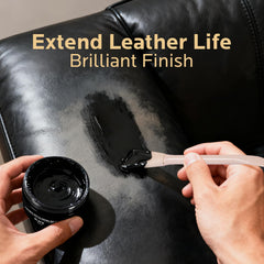 FAVIRZCE leather balm dye penetration closeup highlights deep pore reach for seamless recoloring.