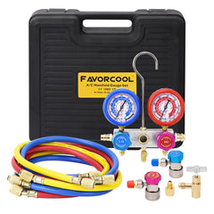 FavorCOOL four foot hoses provide color coded safety during R410a charging