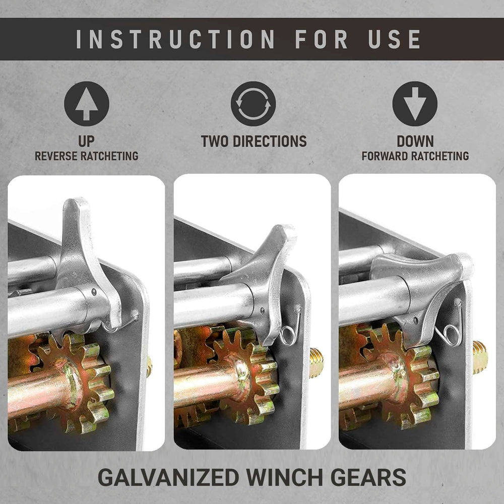 Favorite-Trade two-way ratchet winch enables forward and reverse winding