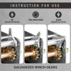 Favorite-Trade two-way ratchet winch enables forward and reverse winding