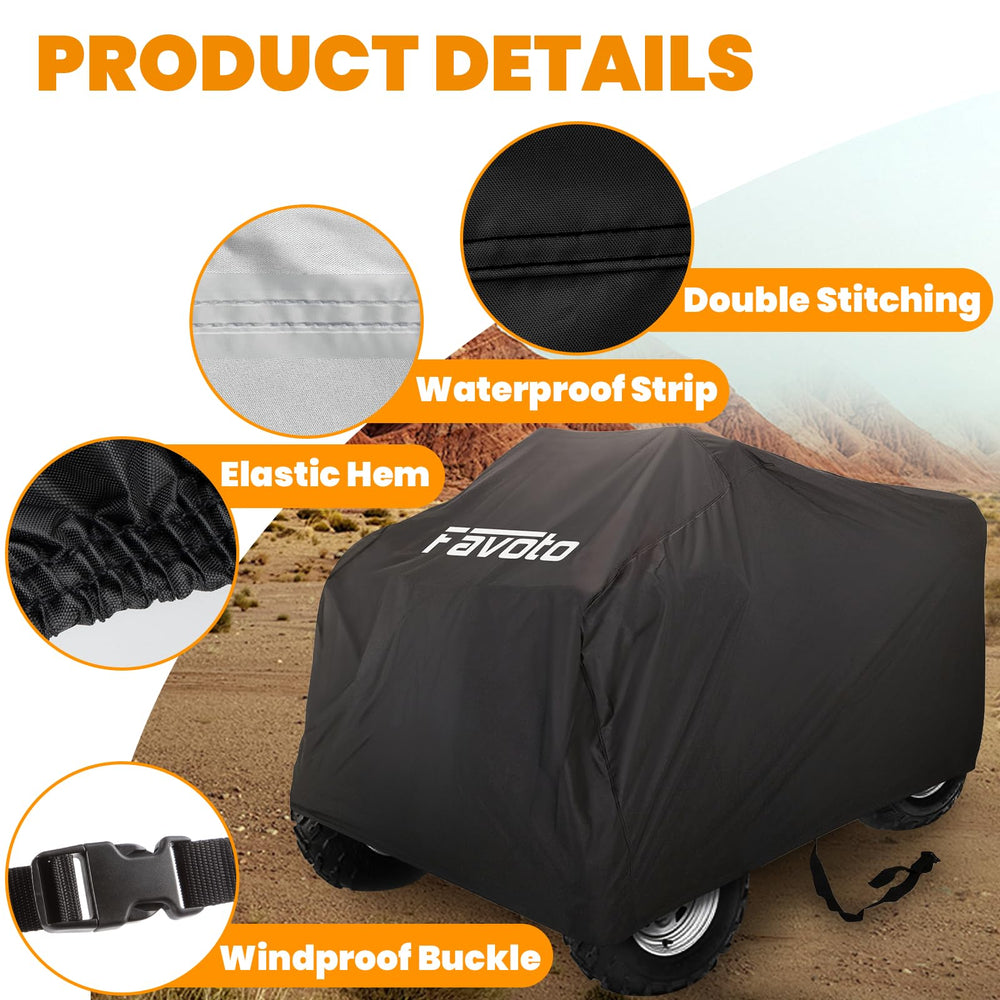 Favoto cover sized 82.7 x 47.2 x 45.2 inches fits many ATVs.