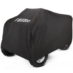 Favoto ATV cover shields against dust and rain on outdoor trails.