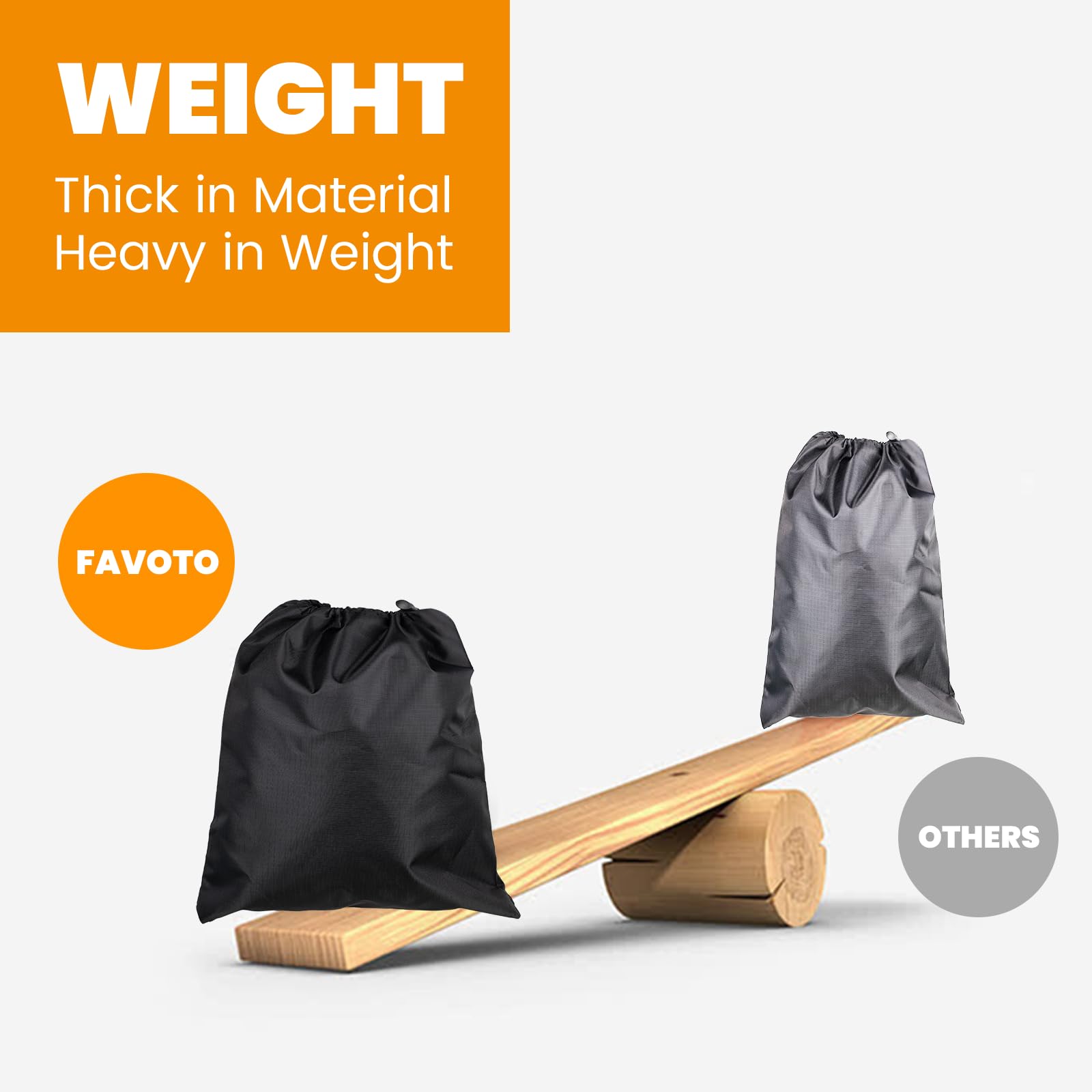 Favoto ATV cover includes a storage bag for easy transport.