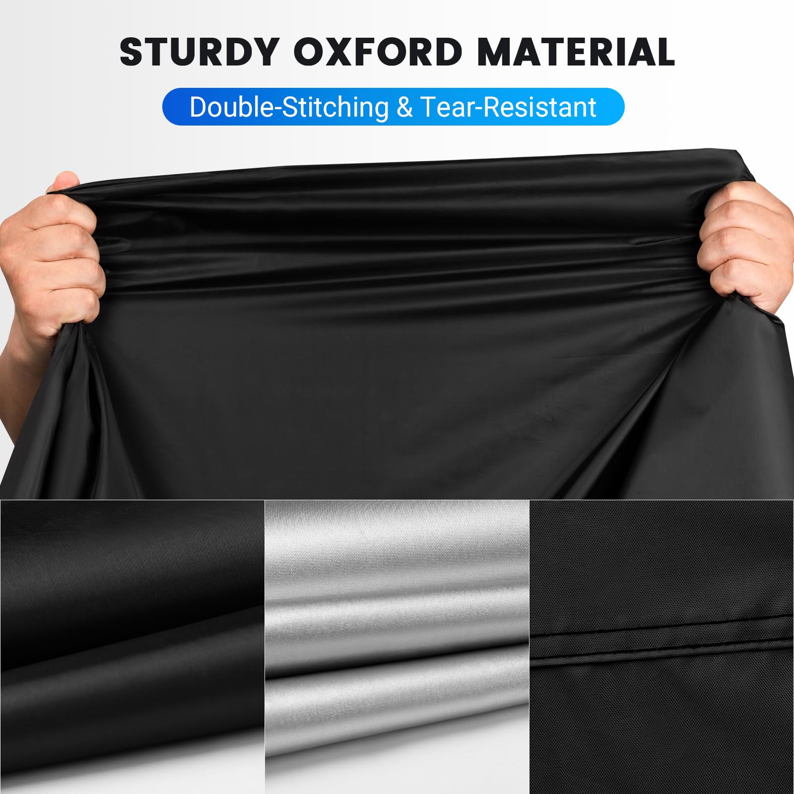 Favoto cover includes lock-holes and elastic bands to secure a stable fit.