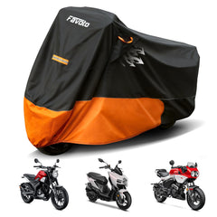 Favoto motorcycle cover waterproof outdoor protects bike from rain and sun.