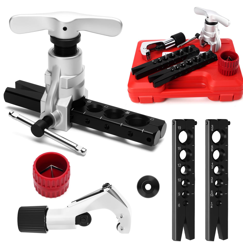 Faxhool flaring tool kit box showing portable storage for on site work