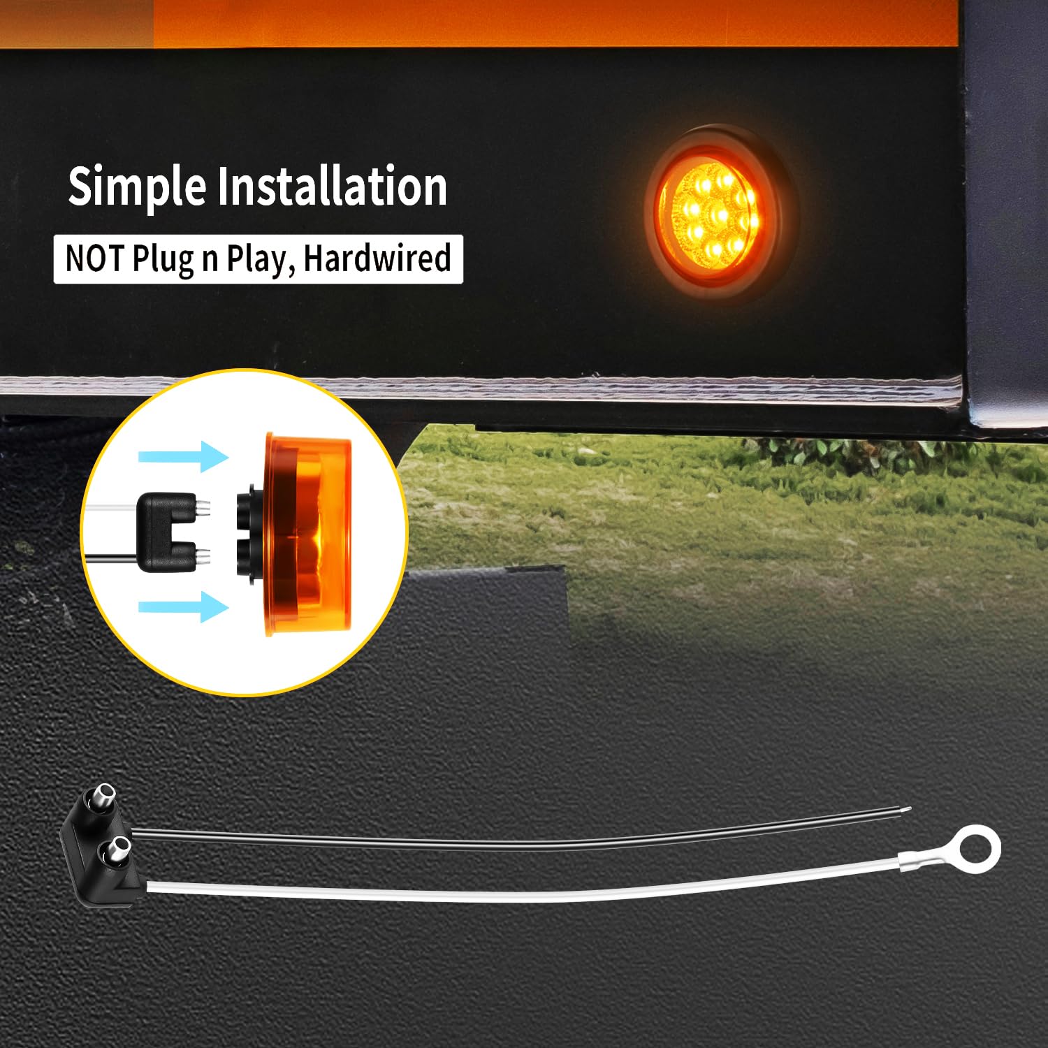 FBAAUKUS 12V DC marker with plugs and grommet for easy install
