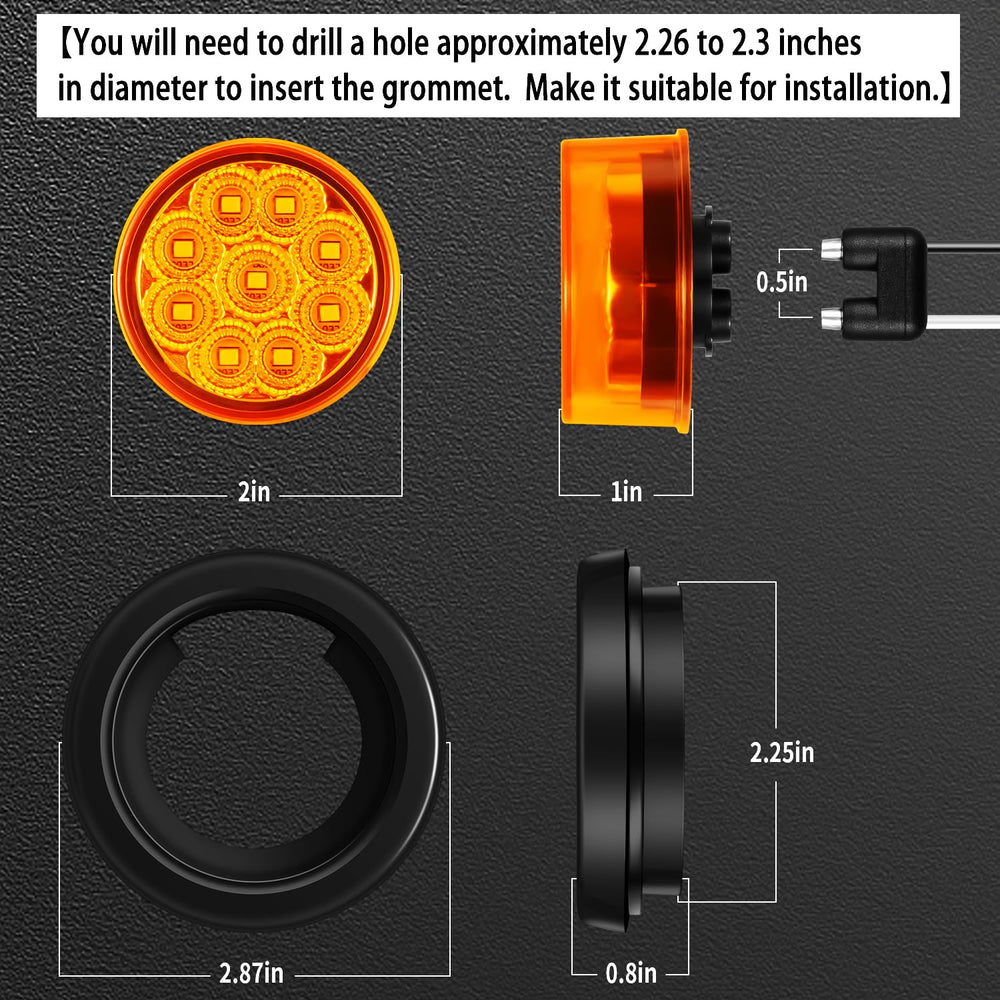 FBAAUKUS reflective lens marker light improves night visibility