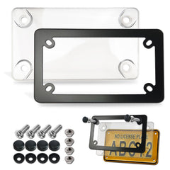FBJTDQ Bubble license plate cover - front view with crystal-clear protection