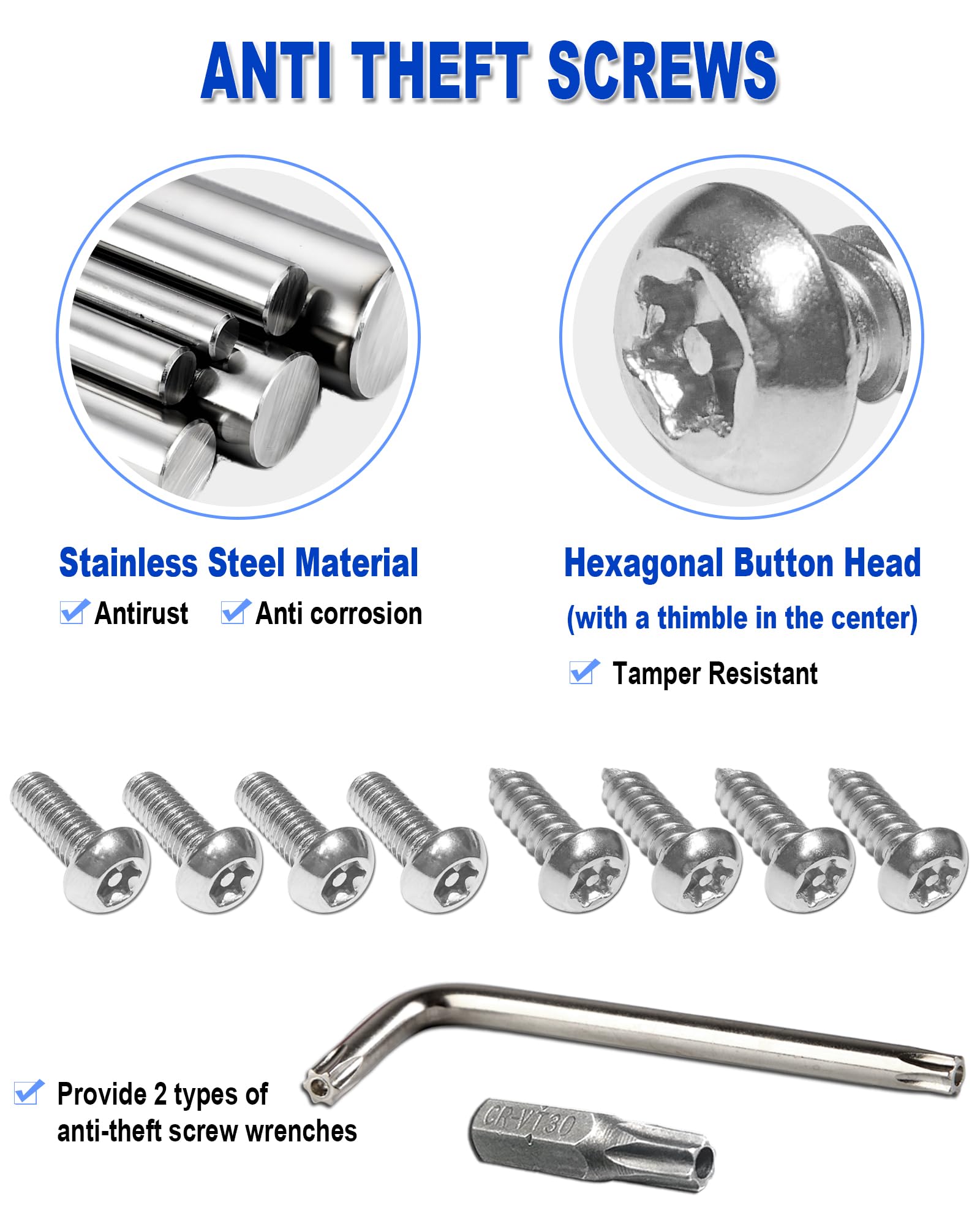 FBJTDQ anti-theft bolts provide secure mounting and deter tampering