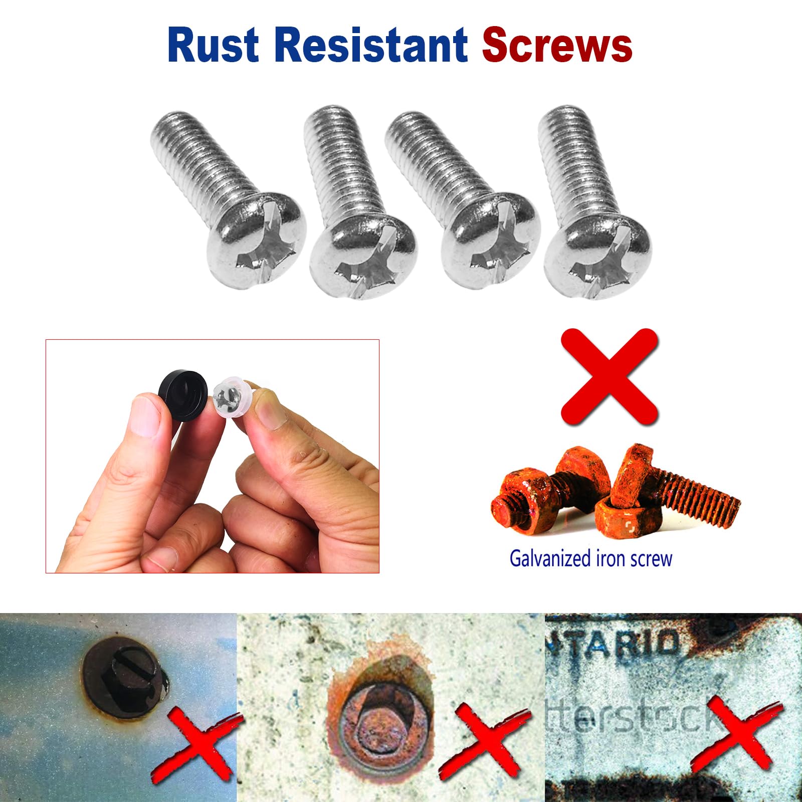 FBJTDQ 2-pack includes screws and caps for easy install