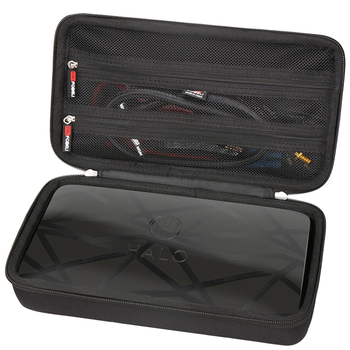 FBLFOBELI Halo Bolt case with EVA shell protects gear on the go.