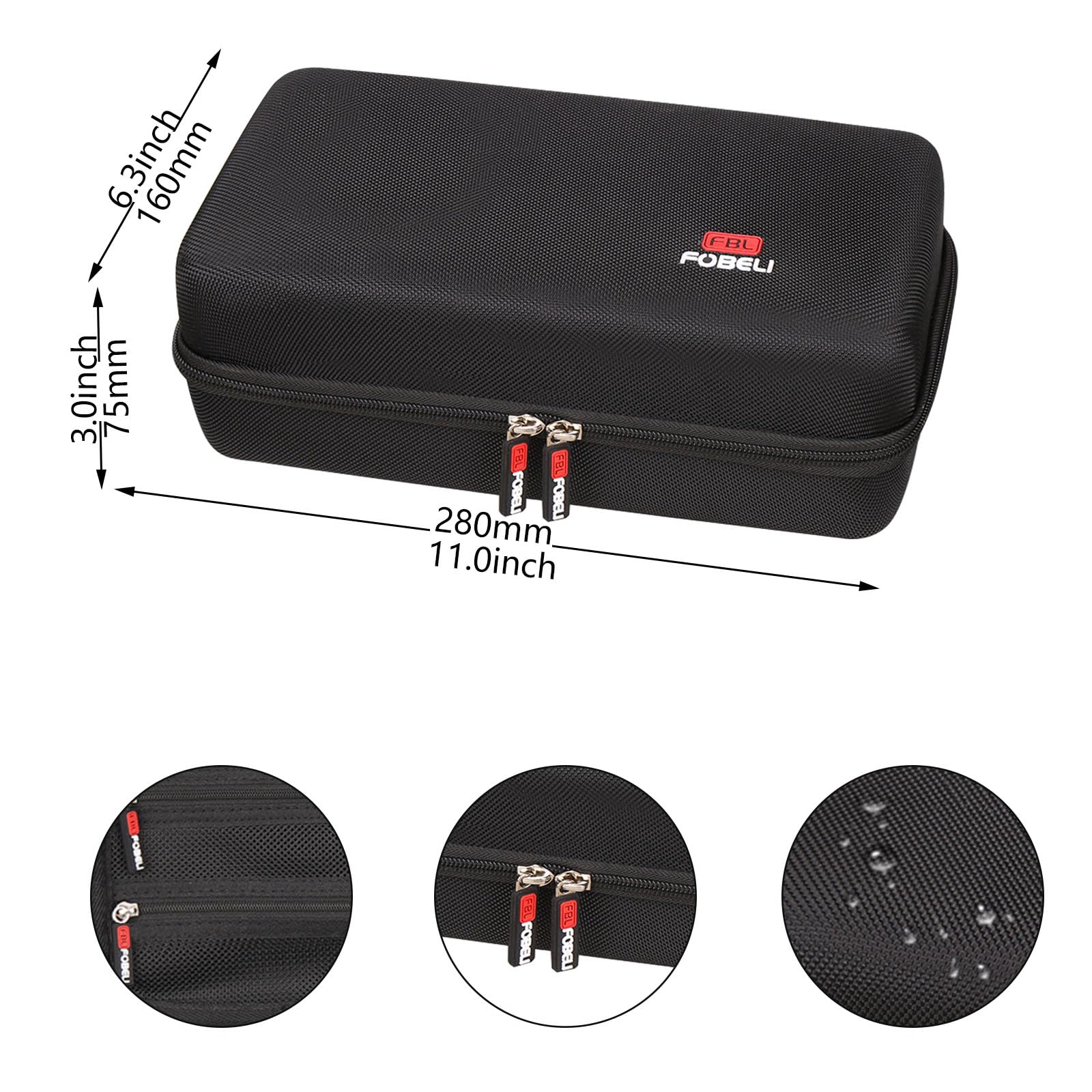 FBLFOBELI Halo Bolt case includes a mesh pocket for accessories.