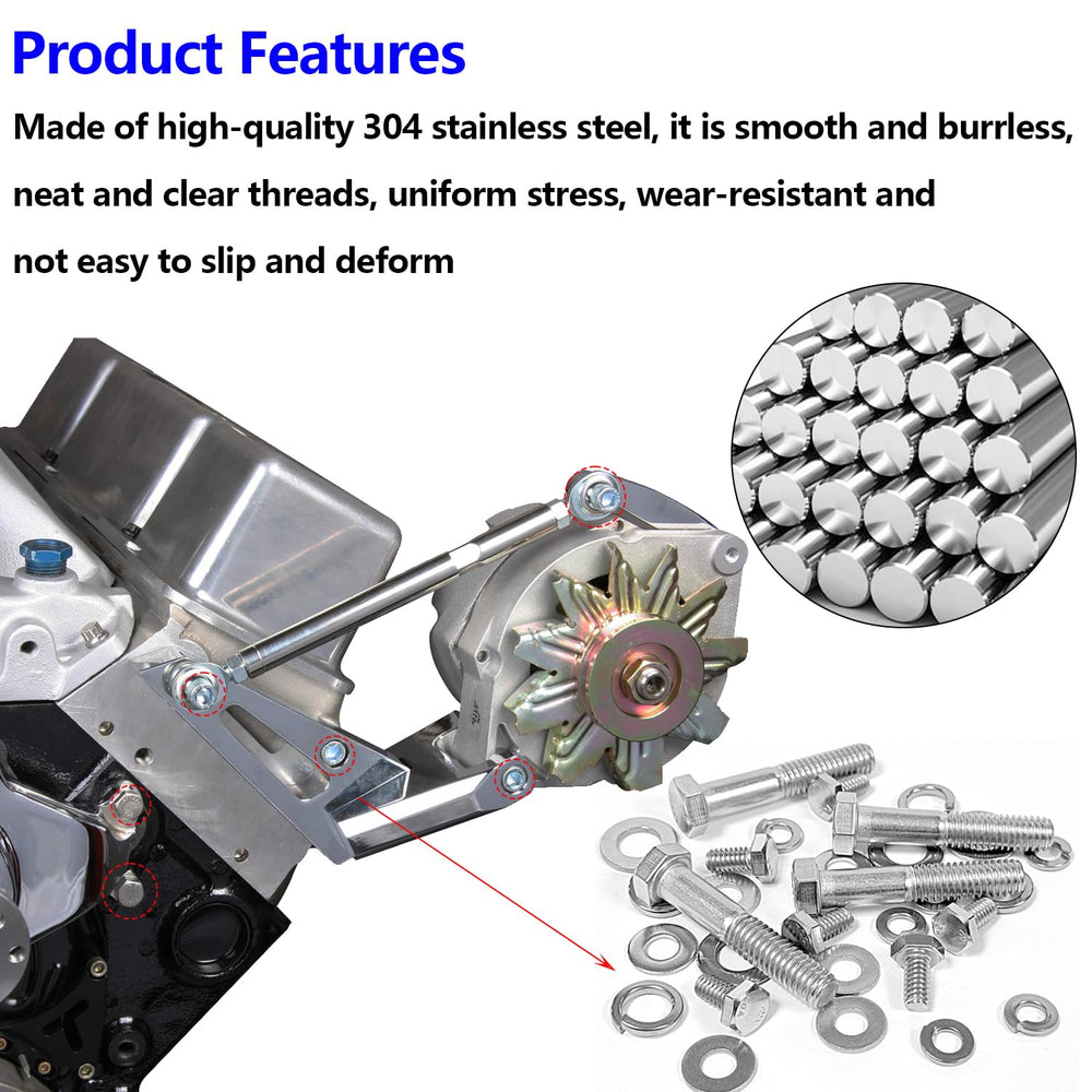 FBSCTMH Chevy engine bolt kit installation scene demonstrates practical compatibility.