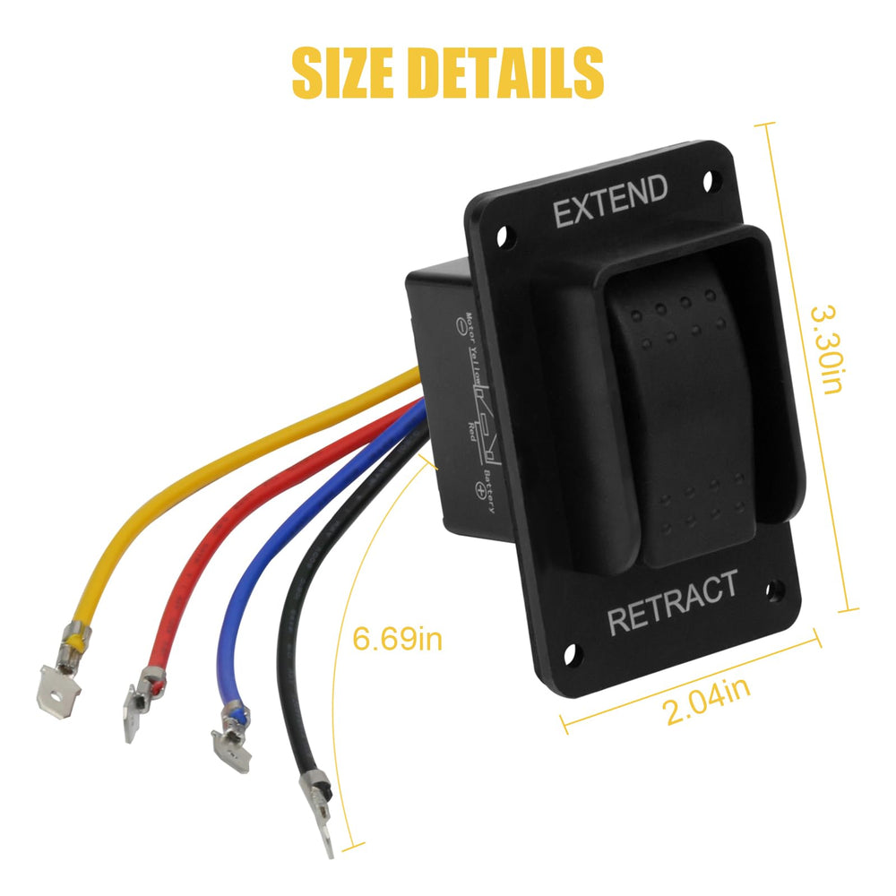 FBULWSEC 387874 RV switch harness with metal contacts ready to crimp onto RV wiring.