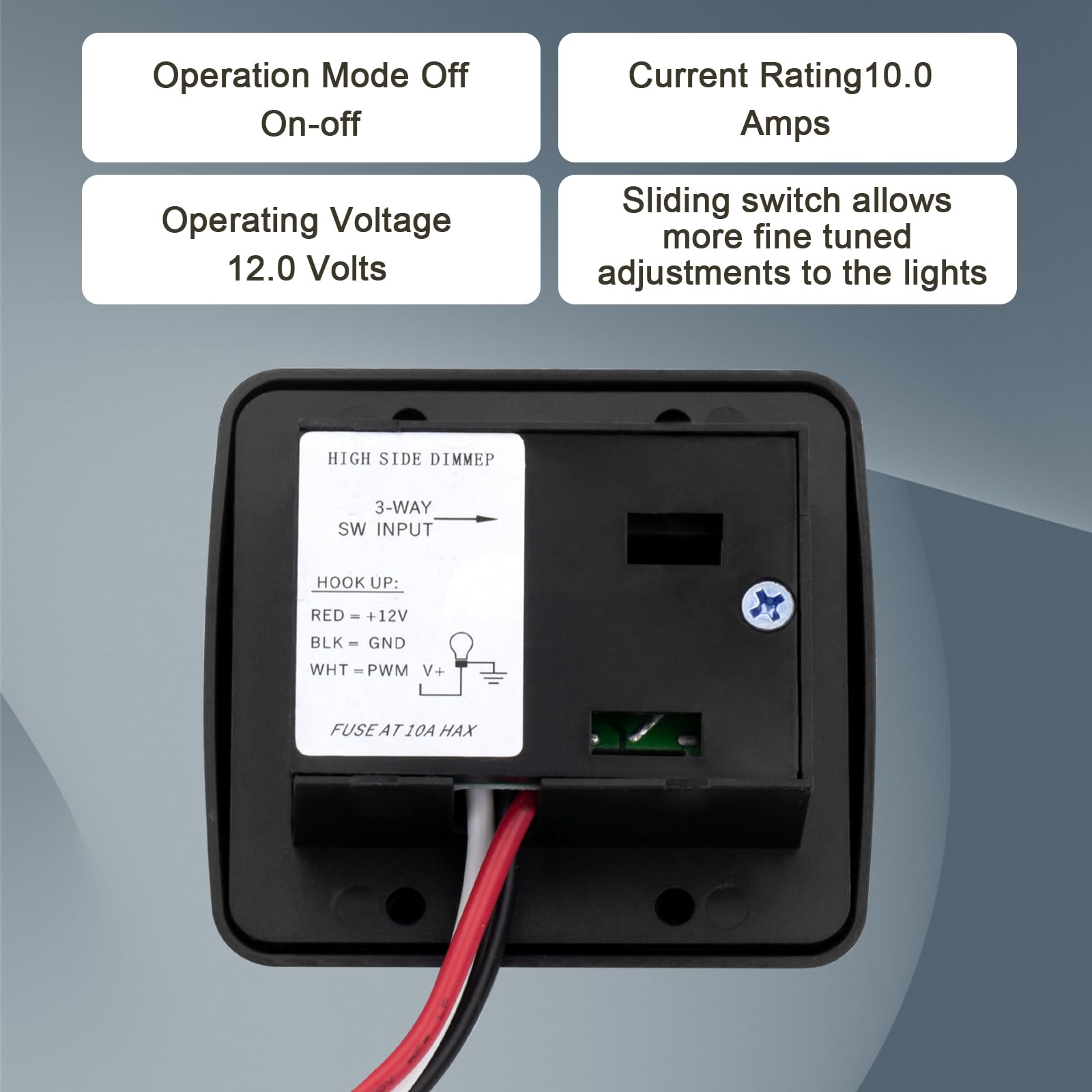 FBULWSEC retro-style dimmer face fits RVs boats and trailers