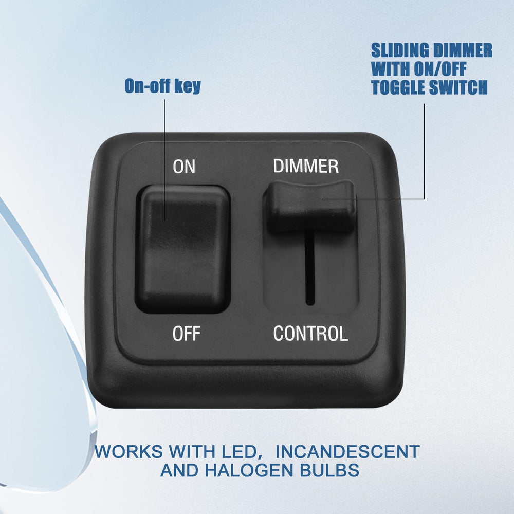 FBULWSEC RV Led Dimmer Switch mounting holes demonstrate quick install in dashboards