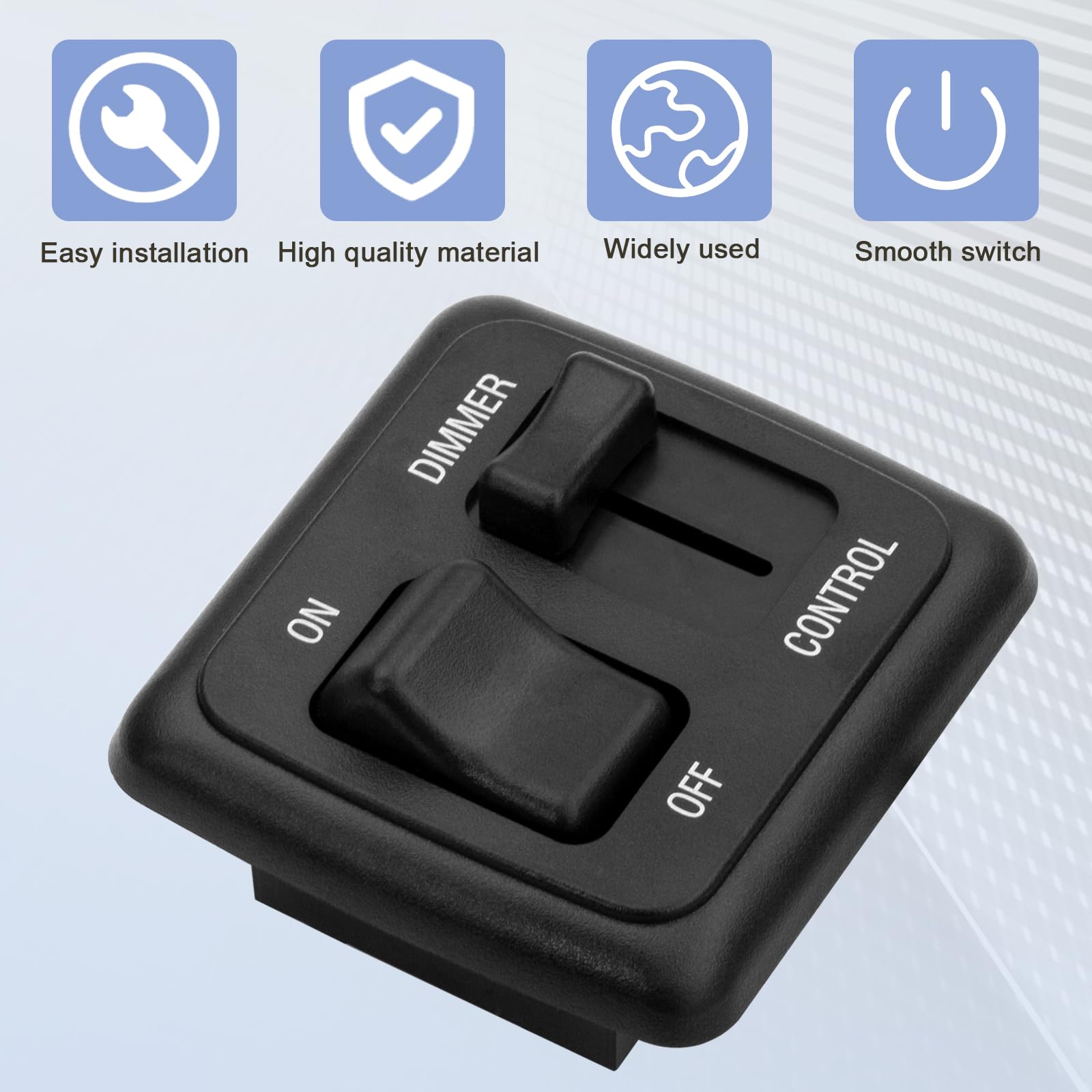 FBULWSEC 12V toggle-dimmer face enables durable retro aesthetics in vehicles