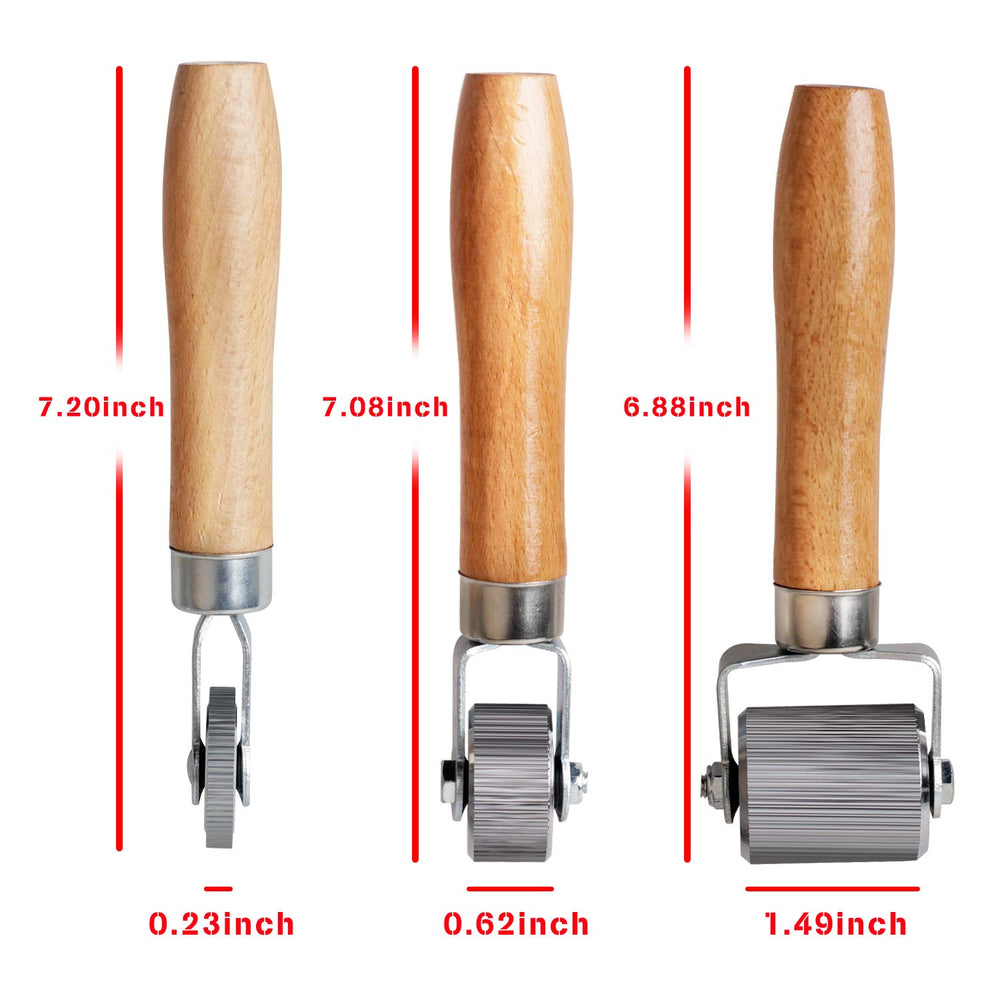 FCHO metal roller wheel with durable corrugated surface for firm adhesion