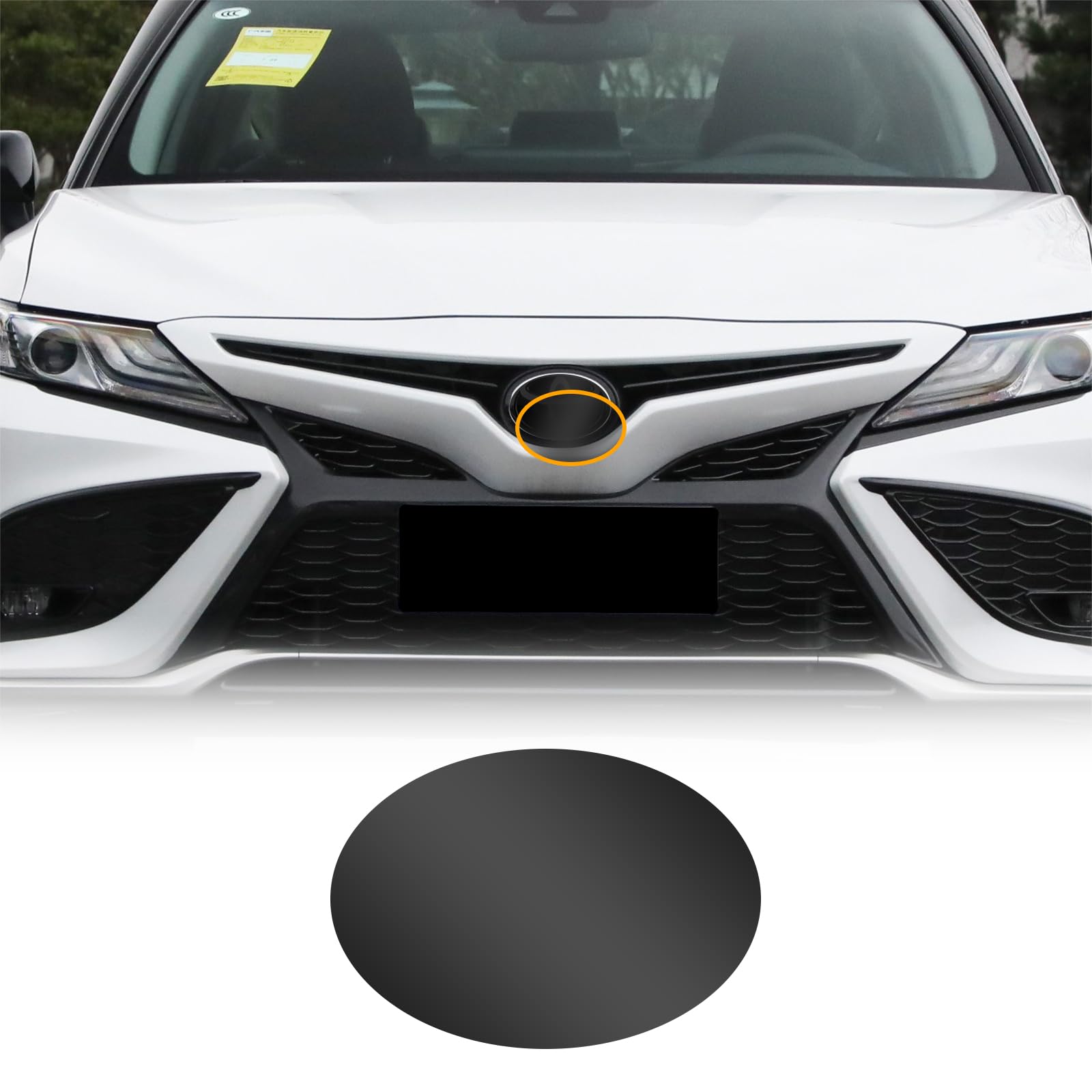 Close-up of FDAIUN matte black emblem overlay showing 8.5 Mil TPU