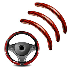 FDCTSD carbon fiber steering wheel cover closeup showing durable, protective texture.