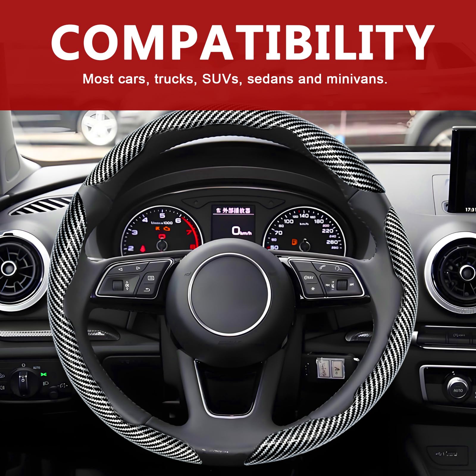 FDCTSD steering wheel cover in daily driving scenario for comfortable grip