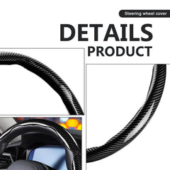 FDCTSD steering wheel cover fits 14.5–16 inch wheels and refreshes interior look