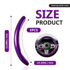 FDCTSD steering wheel cover texture detail highlights carbon fiber grip.